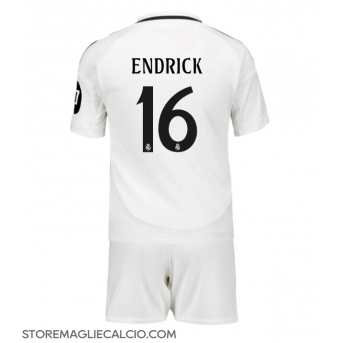 Real Madrid Endrick #16 Maglia Gara Casa Repliche 2024-25 Bambino